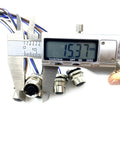 Caliper measuring Two Pack M12 4 Pin A Coded Female Connector Cable 0.5M Front Mount IP67 Waterproof Unshielded Socket
