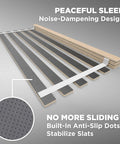 Queen Bunkie Board 60X80 Heavy Duty Wooden Slats For Bed Frame Reinforcement with anti-slip design and noise-dampening features.