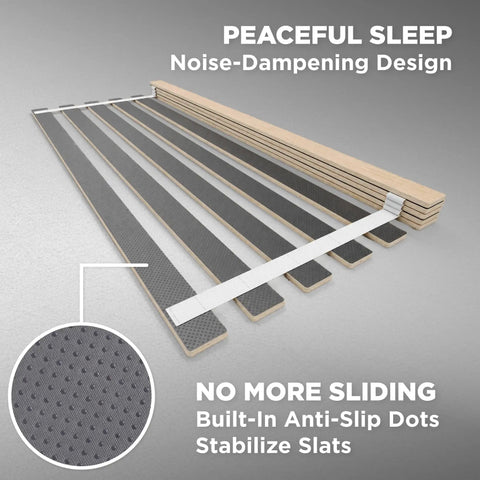 Queen Bunkie Board 60X80 Heavy Duty Wooden Slats For Bed Frame Reinforcement with anti-slip design and noise-dampening features.