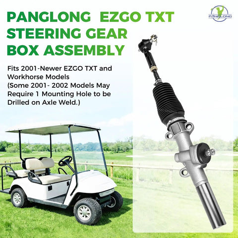 EZGO TXT Steering Rack Kit With Ball Joint And Latch For 2001 And Newer TXT And Workhorse Gas Or Electric Carts, Complete Gear Box Replacement, OEM Compatible