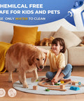 Tough Day Grime Handheld Steam Cleaner That Heats Up Fast With A 13 Foot Cord used safely around kids and pets.