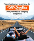 Road Warrior 400W Car Power Inverter 12V To 110V AC Adapter With 65W USB C Fast Charging Port for travel, summer road trip in convertible.