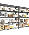 Beefy Heavy Duty 5 Tier Wire Shelving Unit, 73 Inch Wide, 71 Inch High, 17.7 Inch Deep, Garage Storage Solution, Commercial Grade Steel Shelves Holds Up To 1650 Lbs, Extra Wide Organization Rack, Easy Assembly with kitchen storage items
