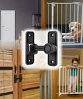 Sliding Barn Door Lock Latch Hardware 90 And 180 Degree Dual Slide Lock for Home Security Doors in Bathrooms, Bedrooms, Zinc Alloy