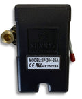 Beefy 25 Amp Pressure Switch For Air Compressors With 95 To 125 Psi Range And Four Port Connection Includes Unloader And On Off Lever