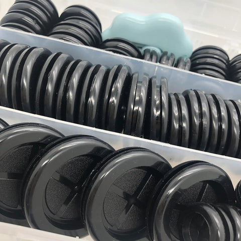 65 Piece Round Rubber Grommets Kit With Six Sizes For Wiring And Auto Projects, Double Sided Grommets For Firewall Holes