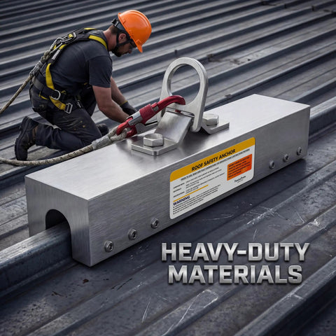 Professional Grade Non Penetrating Standing Seam Roof Anchor With 5000 Lbs Aluminum Fall Arrest Clamp Built Tough To Handle Every Tough Roofer Jobsite Now