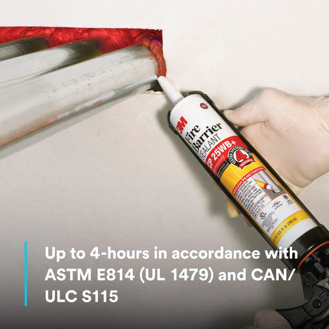 Applying Premium Intumescent Latex Go To Fire And Smoke Sealant CP 25WB Plus Red Cartridge 27 Fluid Ounces Each Pack Of 6