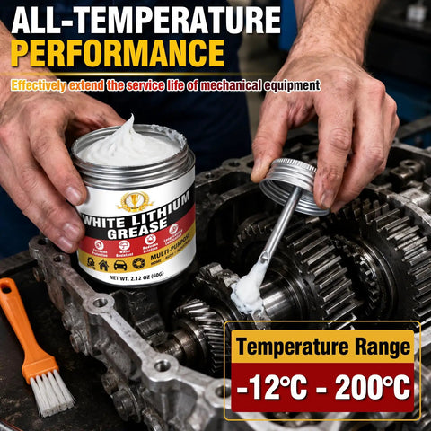 Heavy Duty Lithium Grease With Built In Brush For Hinges Bearings Gears And Track Rails Keeps Parts Quiet Reduces Wear