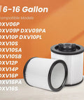 HEPA Cartridge Filter Replacement For 6-16 Gallon Wet Dry Shop Vacuums Compatible With DXV Series Including DXV06P DXV09P DXV10P