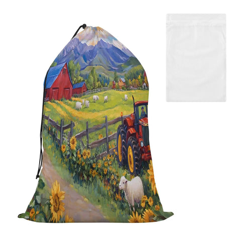 Big 24x36 Inch Drawstring Laundry Bag With Removable Mesh Wash Bag Dual Bag Set For Clothes And Blankets Laundry Hamper Liner