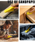 Cool 240 Pack Sand Paper Kit With 12 Grits From 80 To 2000 And Mini Finger Sander used for wood carving, household fixes, and metal repair.