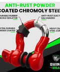 2 Pack D Ring Shackles Heavy Duty Three Quarter Inch Clevis Shackle With Seven Eighths Inch Pin 41,850 Lb Break Strength
