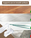 Two Pack Clear Silicone Door Stoppers Set for Floor or Wall Use on wood, tile, glass, not on carpet surfaces