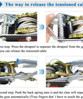 Step-by-step guide to releasing tension on the 5 Ton Come Along Winch Heavy Duty Dual Gear Power Puller With 3 Hook Steel Cable.