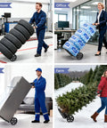 Straight Up Heavy Duty Folding Hand Truck With Seven Inch Solid Rubber Wheels, 460 Pound Weight Capacity All Terrain Rolling Cart in various uses
