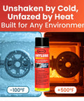 Industrial-Grade PTFE Dry Lubricant Spray can with temperature test at -100°F and +500°F environments