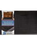 Heavy Duty Rubber Fingertip Outdoor Entrance Mat 36 By 72 Black Built To Last Dirt Trapping Door Mat With Beveled Edges