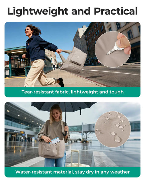 Foldable 37L Travel Bag That Expands Into A Spacious Weekender For Women, Lightweight Under Seat Airline Approved Personal Item in use