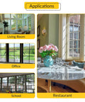 Quick Swap White Plastic Window Screen Corner Keys For Storm Frame Assembly displayed in living room, office, school, and restaurant settings.