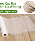Image of Six 11 Inch By 20 Foot Vacuum Sealer Bags Rolls For Food Storage BPA Free with customizable cut, showing 120ft total length