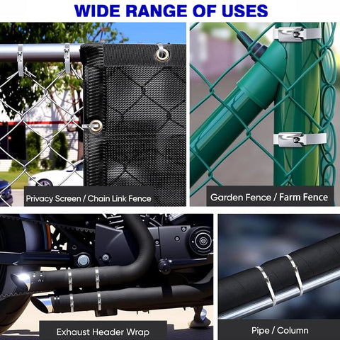 Stainless Steel Cable Tie Gun Kit With 400 Heavy Duty Zip Ties For Outdoor Use 8 And 11.8 Inch Lengths Built Tough Self Locking UV