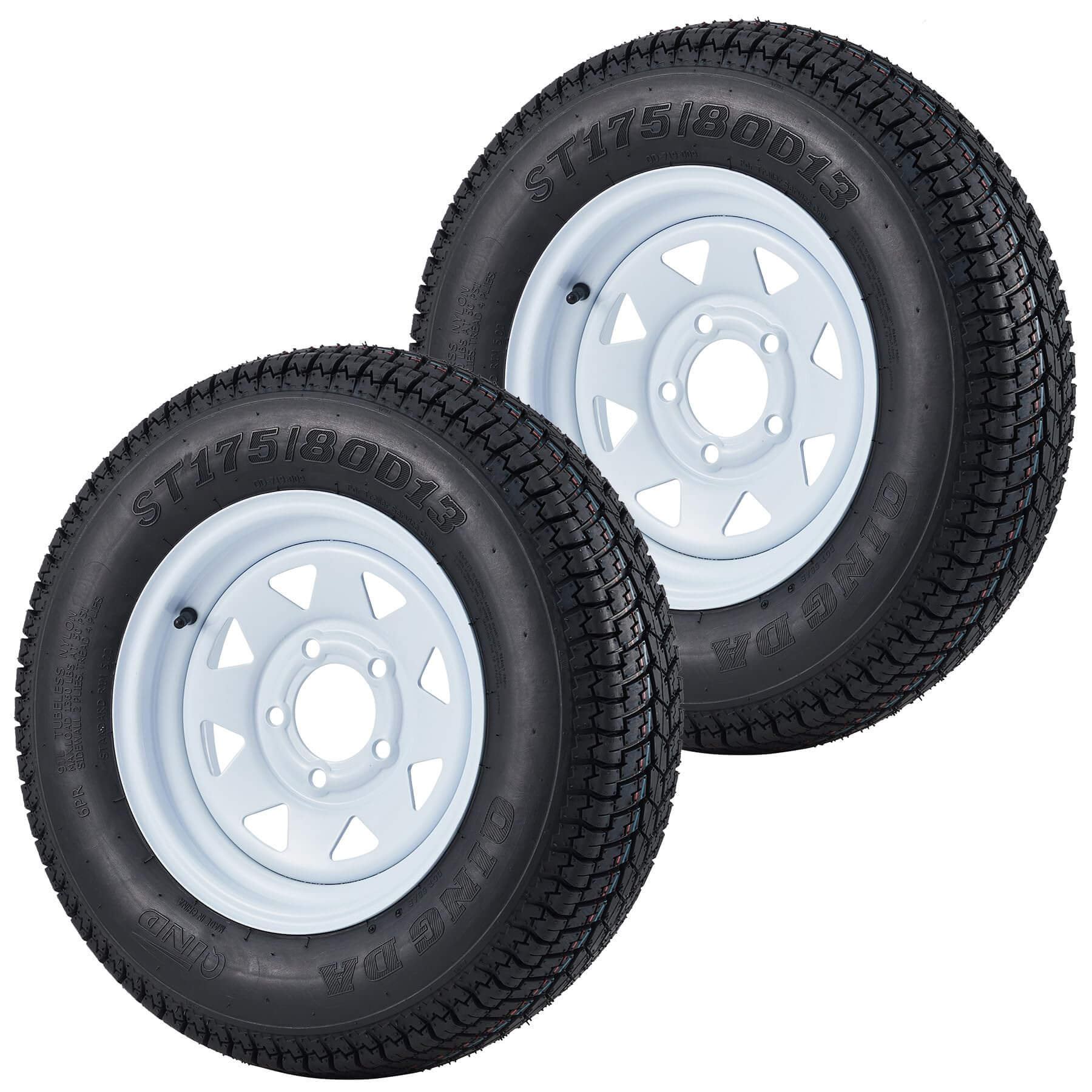 ST175/80D13 Trailer Tire Set: Durable, Reliable ✓