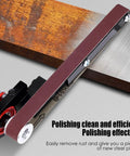 Rock Solid Angle Grinder To Belt Sander Adapter Clamps Securely For Table Mounting used for polishing rusted steel efficiently.