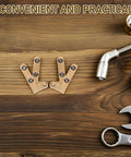 2 Pack Heavy Duty Invisible Pivot Door Hinges Bronze Concealed Hardware For Secret Doors on wooden table with tools