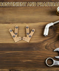 Heavy Duty Hidden Door Pivot Hinges Bronze For Exterior Wood Doors 2 Pack on wooden surface with tools