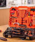 102 Piece Home Tool Set With Storage Case General Household Tools Kit Durable Wrench Socket Screwdriver Hammer Tape Measure