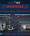 Warning sign for Rear Brake Kit For Dodge Grand Caravan Journey Town And Country VW Routan Ram CV With 12 Inch Rear Rotors