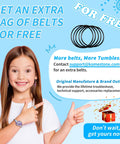 Offer for a free extra bag of belts with purchase of Ultra Quiet Brushless Rock Tumbler Kit With Dual 7Lb Barrels, Noise Canceling Cover