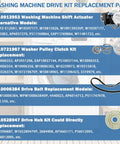"Beefed Up Washer Shift Kit With Actuator And Belt Bundle For Whirlpool Maytag Kenmore Washers Includes W10913953 Shift Actuator W10528947"