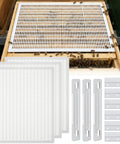 6 Pack Plastic Queen Excluder Set For 10 Frame Beehives Beekeeping Supplies Kit on hive with frames bees visible
