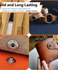 Dope All In One Leather Snap Tool Kit With 40 Silver 15mm Snaps Hole Punch And Snap Press Pliers showcasing usage examples