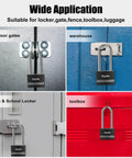 Aluminum Padlock With Key 2 Pack Waterproof And Rustproof Long Shackle Locks For Outdoor Use on various outdoor and indoor applications.