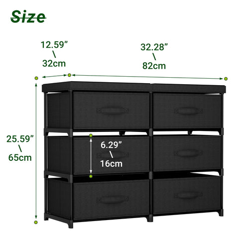 Top Tier Six Drawer Fabric Organizer Built Rock Solid With Heavy Duty Metal Frame And Polished Wood Top Shelf Keeping Bedroom Or Apartment Clutter Properly Stashed Slick Space Saving Home Essential