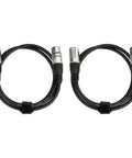 2 Pack XLR Microphone Cables For Recording Studio And PA Systems With 3 Foot Length Pro Grade Male To Female All Copper Conductors