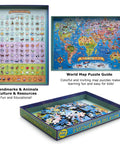 Large 200 Piece World Map Puzzle For Kids And Adults Floor Jigsaw Map For Learning Geography with guide and pieces