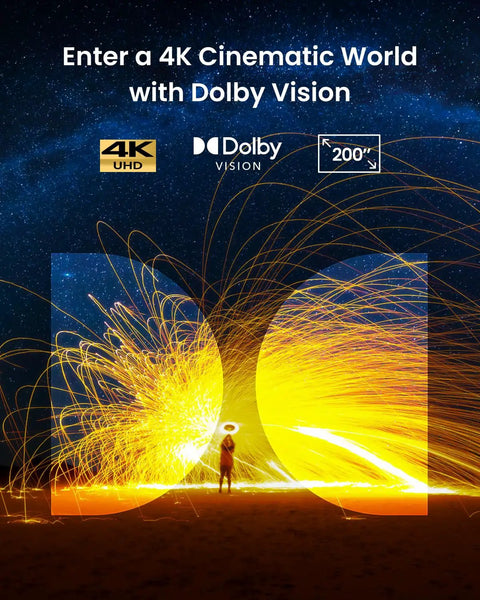 Cosmos 4K SE Smart Projector With Dolby Vision And 200 Inch Screen 1800 ANSI Lumens HybridBeam for cinematic visuals