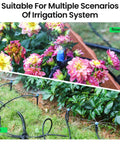 100 Ft Half Inch Drip Irrigation Tubing Mainline Hose For Garden Watering Flexible PVC Black Tubing with flowers