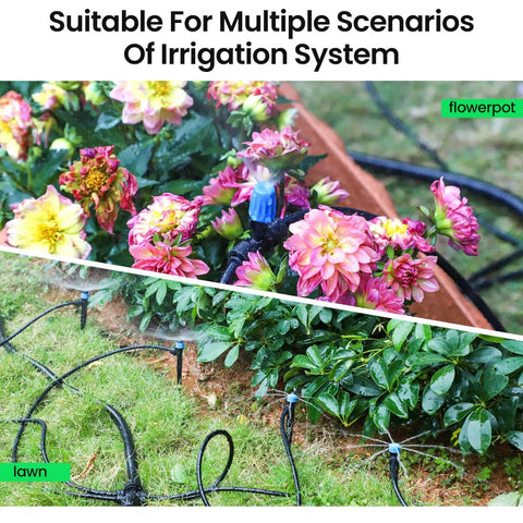 100 Ft Half Inch Drip Irrigation Tubing Mainline Hose For Garden Watering Flexible PVC Black Tubing with flowers