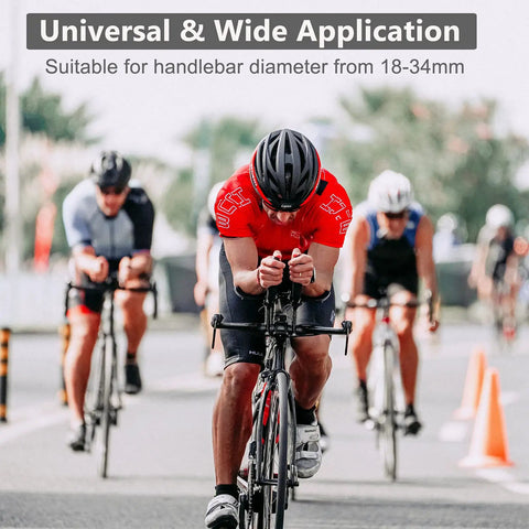 Cyclists using 40 cm Aluminum Alloy Bike Handlebar Extender Mount For On The Go Riders, visible on lead rider's bike