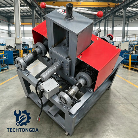 Techtongda Electric Pipe Tube Bender Roller 2.2KW Multi-Function Steel Bar Bending Machine for round and square pipes.