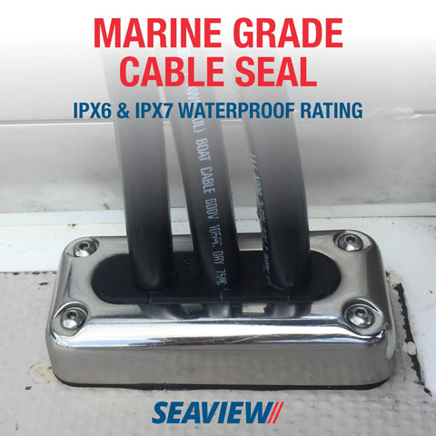 Rectangle Cable Gland For Multi Cable Pass Through Boat Grade Waterproof Cable Clam CGM17PG installed on boat deck