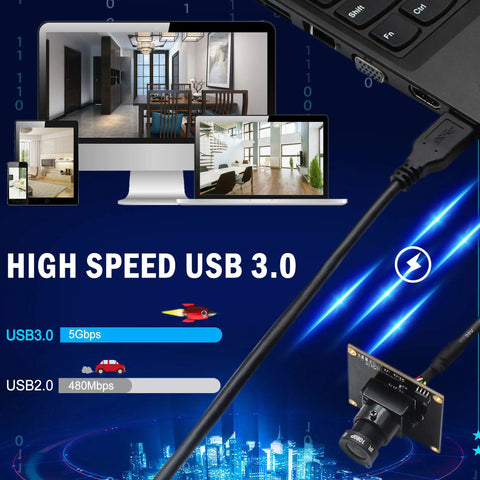 Beast Mode USB 3.0 Camera Module For Full HD 1080P 50FPS, 2MP Web Cam with IMX291 Sensor showing high-speed USB 3.0 connectivity.