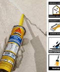 Concrete Fix Elastic Sealant For Cracks And Joints, 10.1 fl oz tube, application on crack, weatherproof, paintable polyurethane