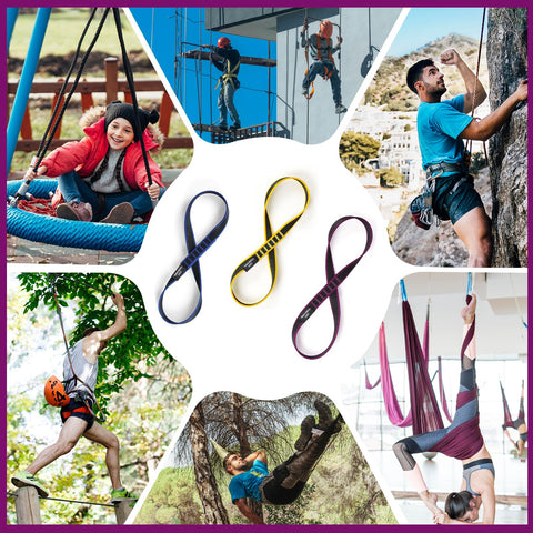 18mm Nylon Climbing Sling Runner Delivers 23 KN Strength CE2008 EN566 Certified Rock Climbing Webbing Strap For Outdoor Use