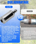 Comparison of new and old silencers for Stage 2 Beefed Up Carburetor Exhaust Muffler Kit for Predator 212cc engines, highlighting welding benefits.